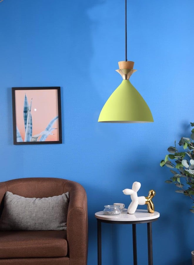 Keyplus Aluminium Hanging Bell Shade Light, Moss Green, Pack Of 4 - Image 4